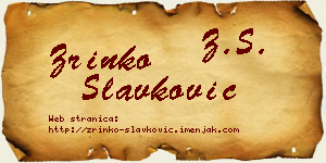 Zrinko Slavković vizit kartica
